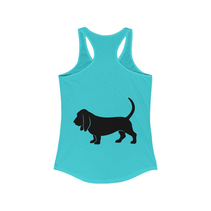 Basset Hound Silhouette Women's Racerback Tank