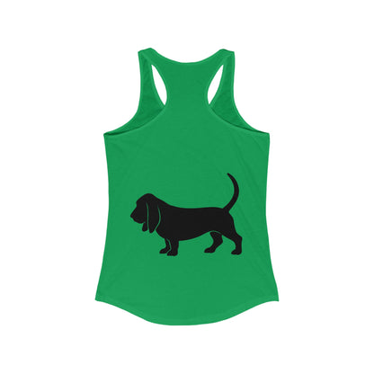 Basset Hound Silhouette Women's Racerback Tank