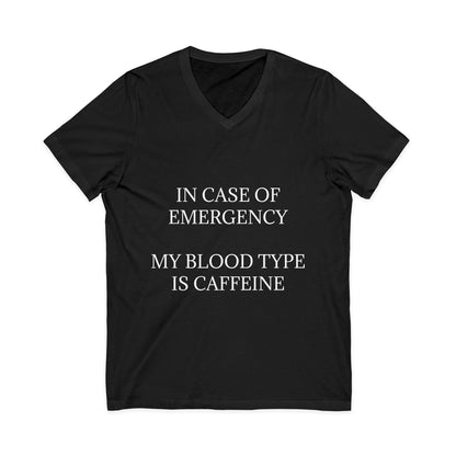 Blood Type Unisex Short Sleeve V-Neck Tee