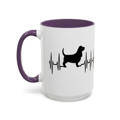 My Heart Beats For Bassets 2-Tone Coffee Mug