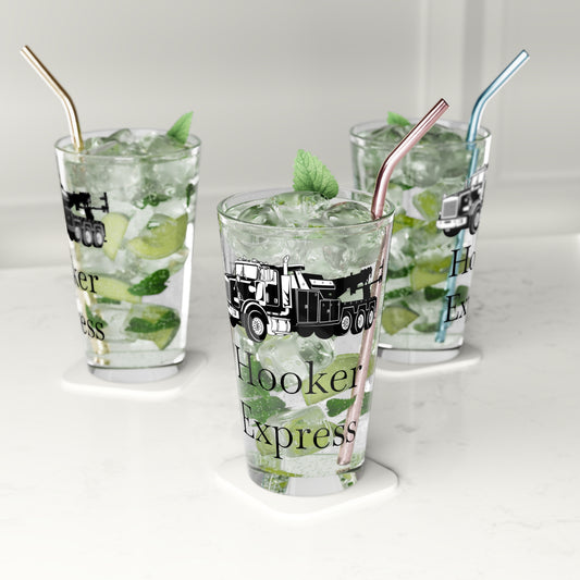 H**ker Express Heavy Tow Truck Drinking Glass