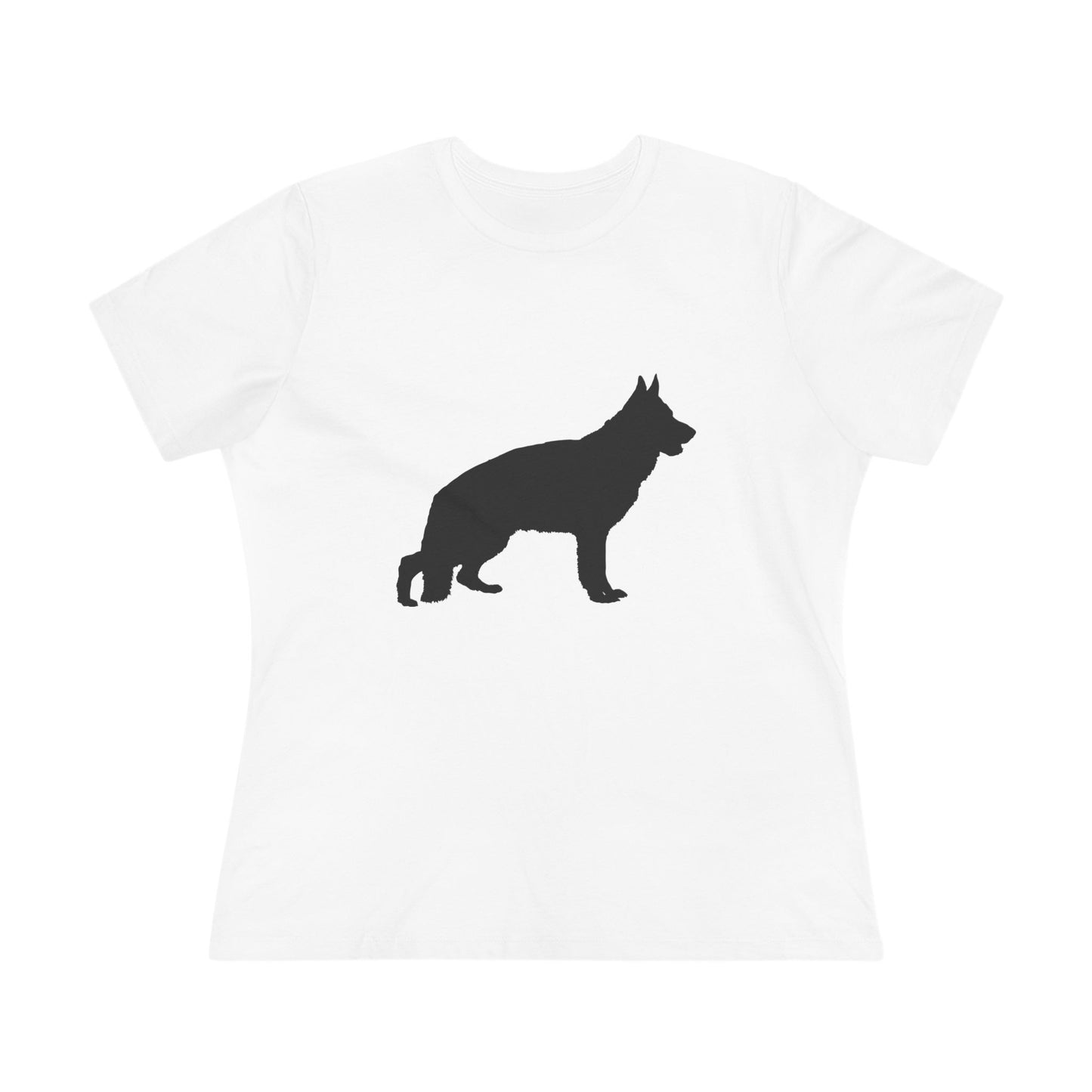 German Shepherd Silhouette Women's Short Sleeve Crewneck Tee