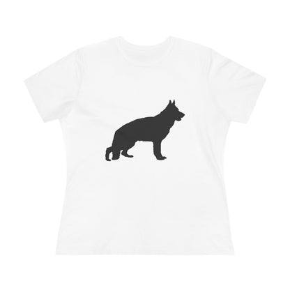 German Shepherd Silhouette Women's Short Sleeve Crewneck Tee