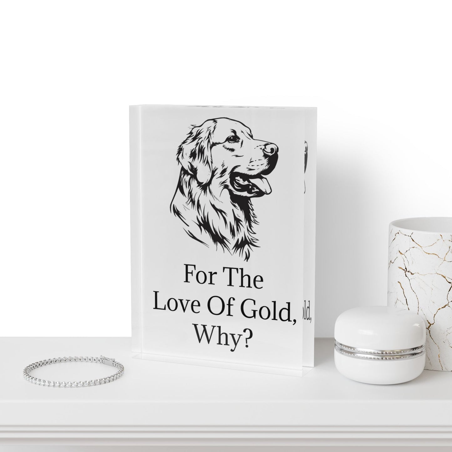 For The Love Of Gold Acrylic Photo Block