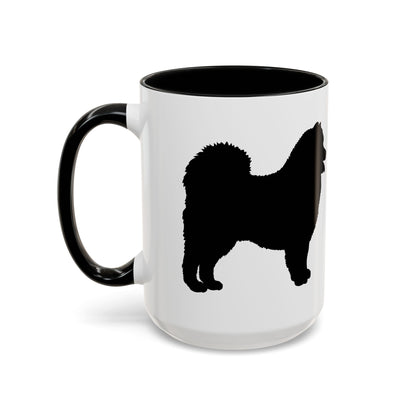 Samoyed Silhouette 2-Tone Coffee Mug