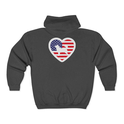 Malamute Flag Unisex Full Zip Hoodie