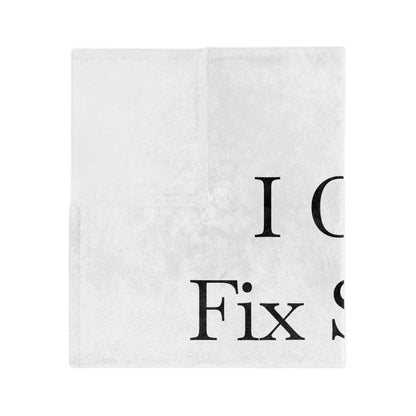 I Can't Fix Stupid Flatbed Tow Truck Velveteen Microfiber Blanket