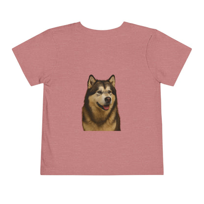 Malamute Head Toddler Unisex Short Sleeve Crewneck Tee