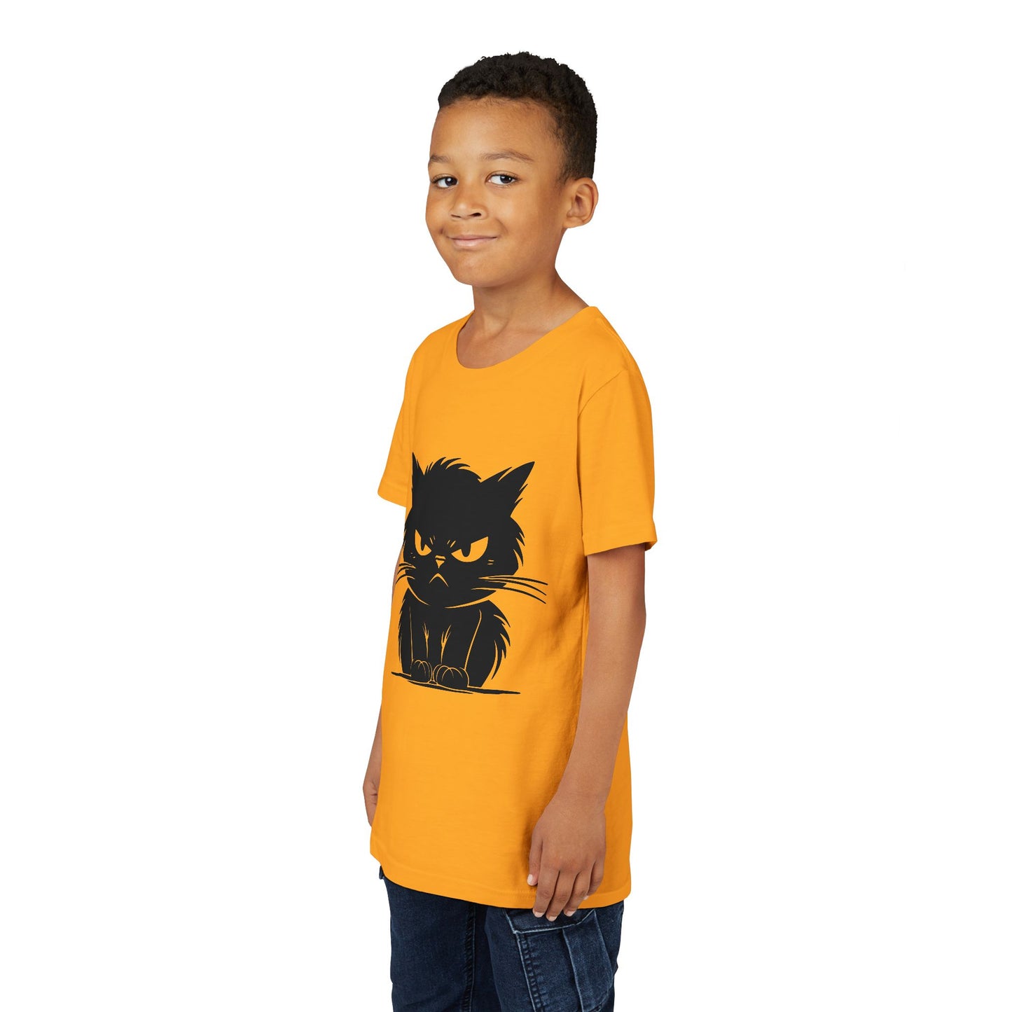 Angry Cat Youth Unisex Short Sleeve Crewneck Tee