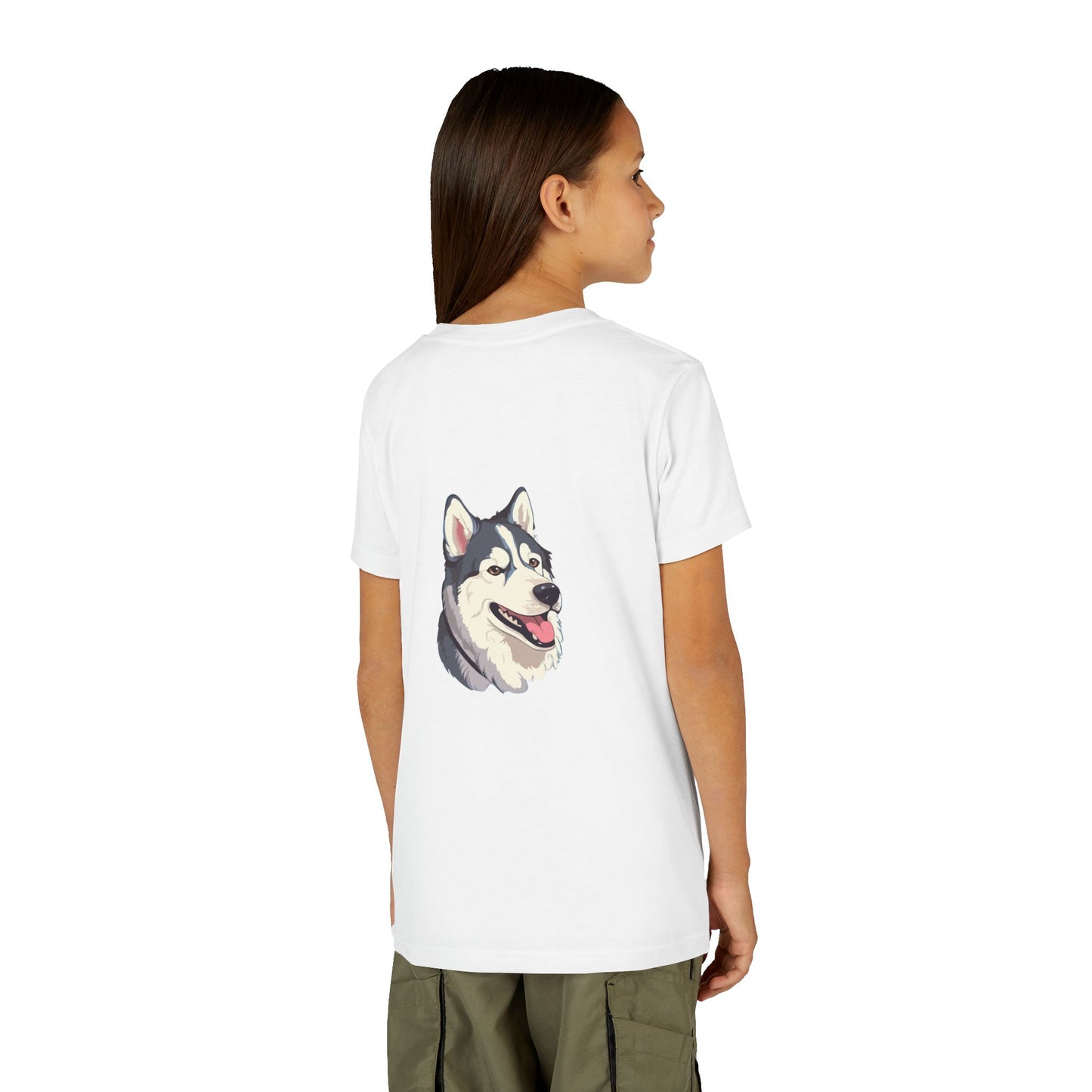 Malamute Head Youth Unisex Short Sleeve Crewneck Tee