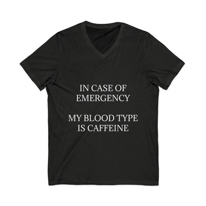 Blood Type Unisex Short Sleeve V-Neck Tee