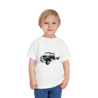 Flatbed Tow Truck Toddler Unisex Short Sleeve Crewneck Tee