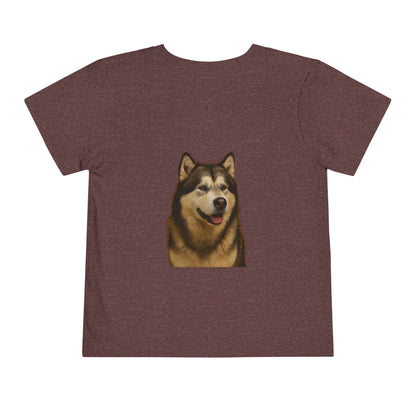 Malamute Head Toddler Unisex Short Sleeve Crewneck Tee