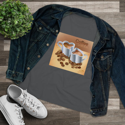 Coffee With Love Women's Short Sleeve Crewneck Tee