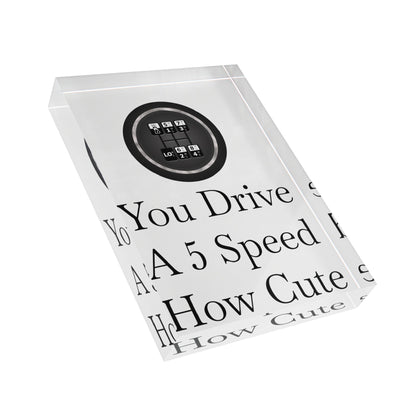 5 Speed How Cute Acrylic Photo Block