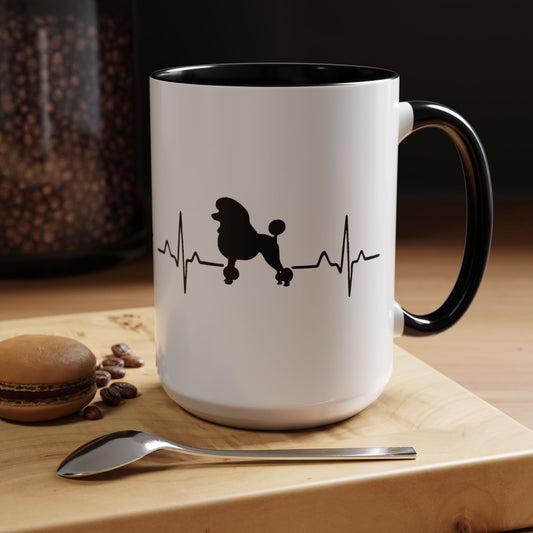 My Heart Beats For Poodles 2-Tone Coffee Mug