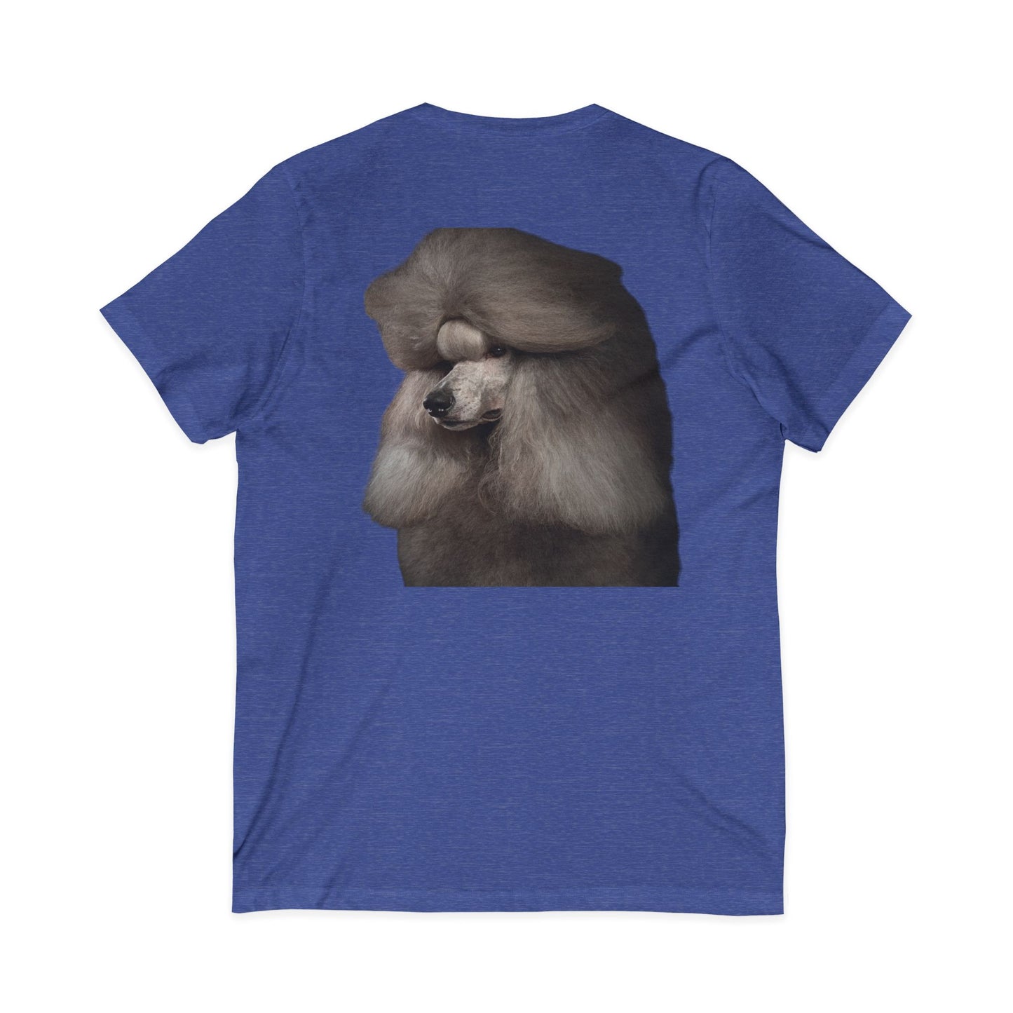 Poodle Head Unisex Short Sleeve V-Neck Tee