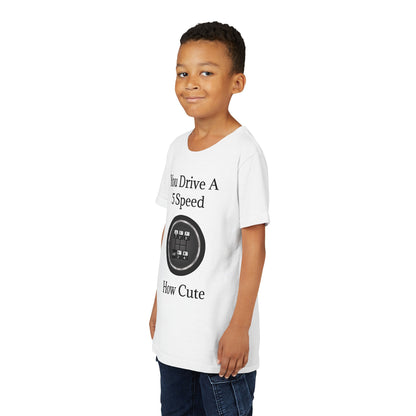 5 Speed How Cute Youth Unisex Short Sleeve Crewneck Tee