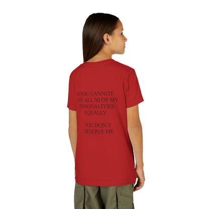 50 Personalities Youth Unisex Short Sleeve Crewneck Tee