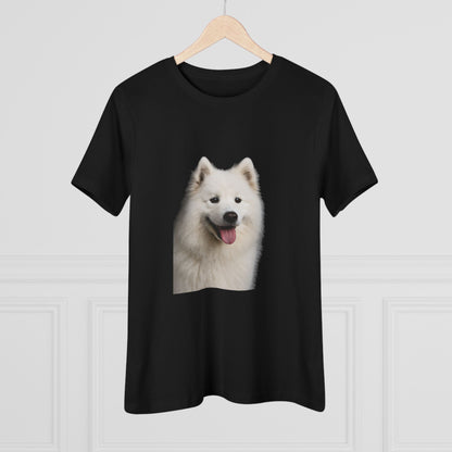 Samoyed Head Women's Short Sleeve Crewneck Tee