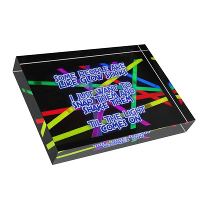 Glow Sticks Acrylic Photo Block
