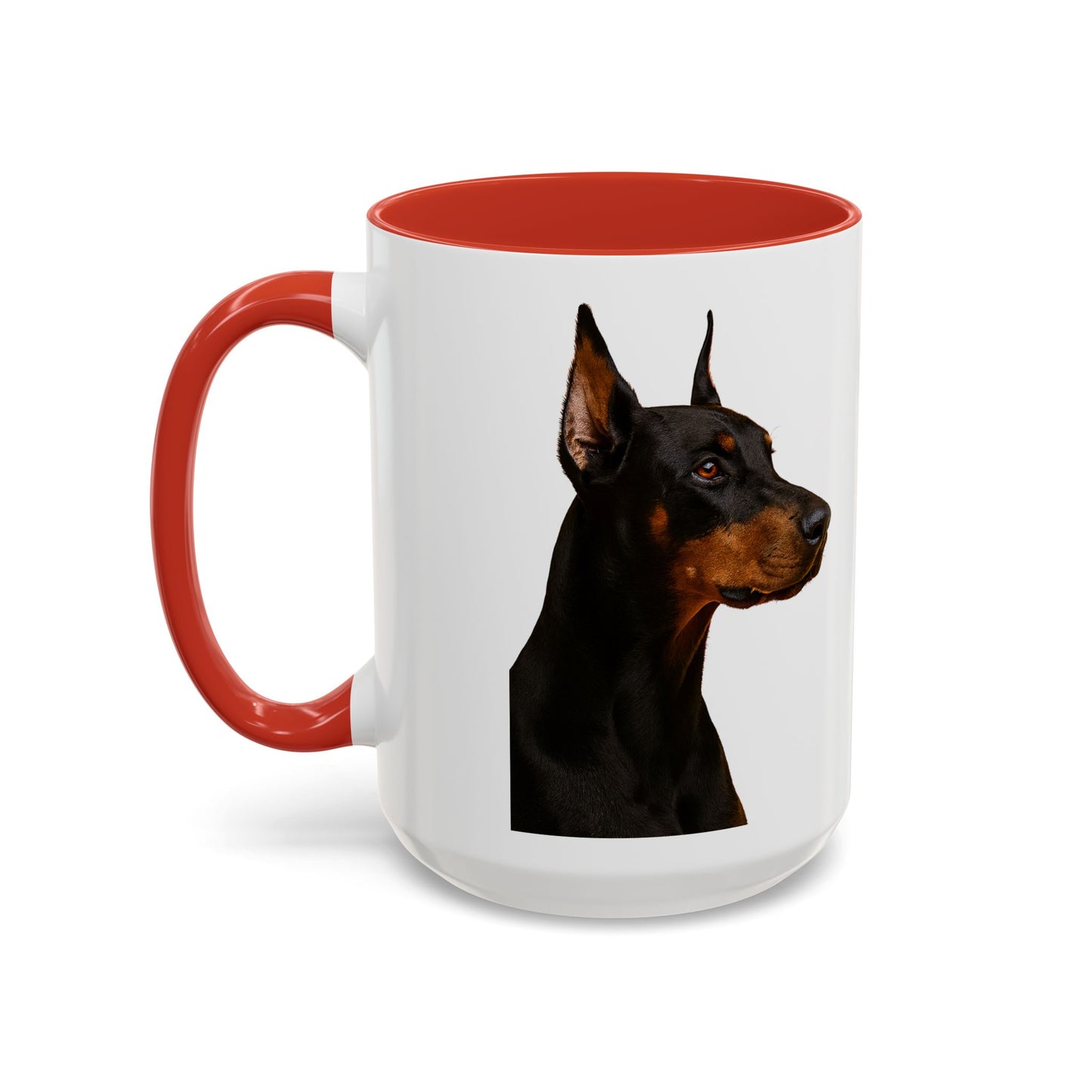 Doberman Head 2-Tone Coffee Mug