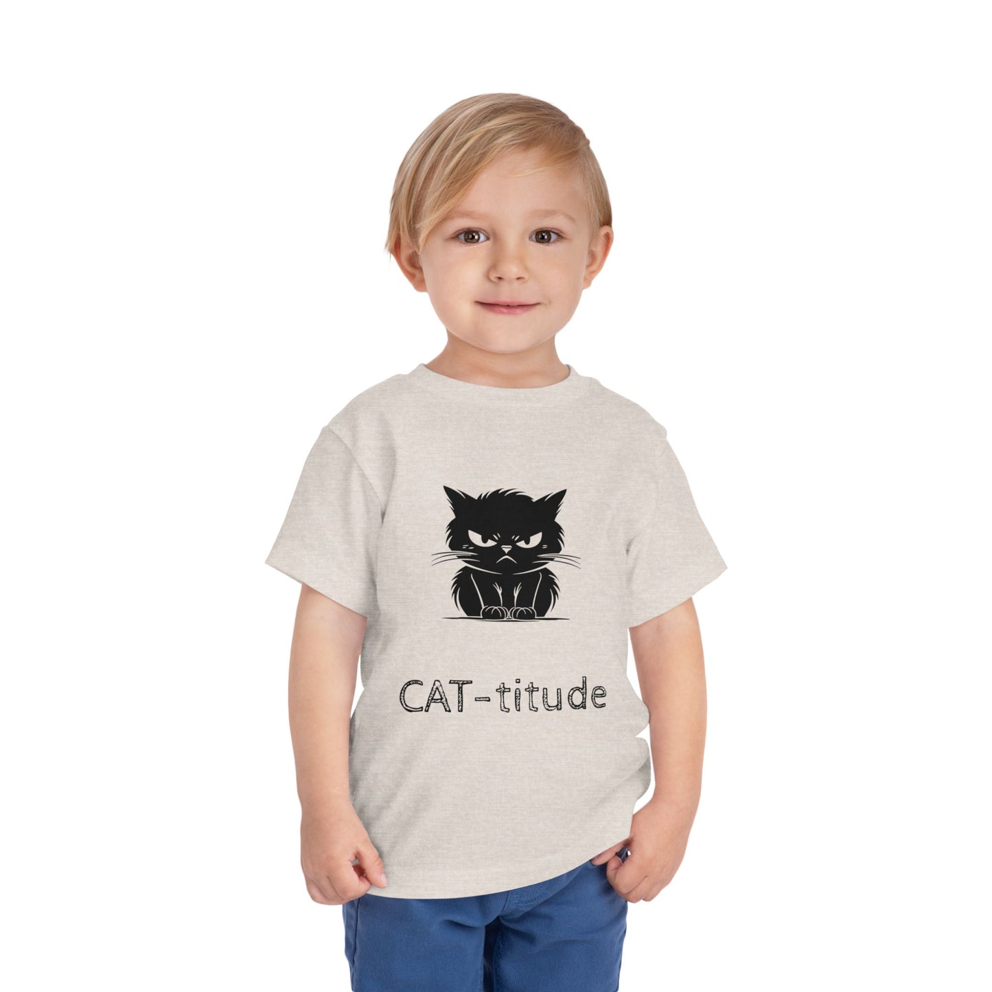 CAT-titude Toddler Unisex Short Sleeve Crewneck Tee
