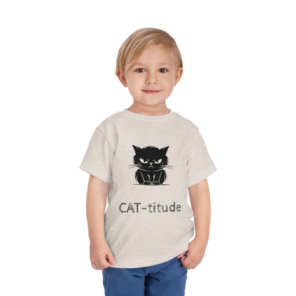 CAT-titude Toddler Unisex Short Sleeve Crewneck Tee