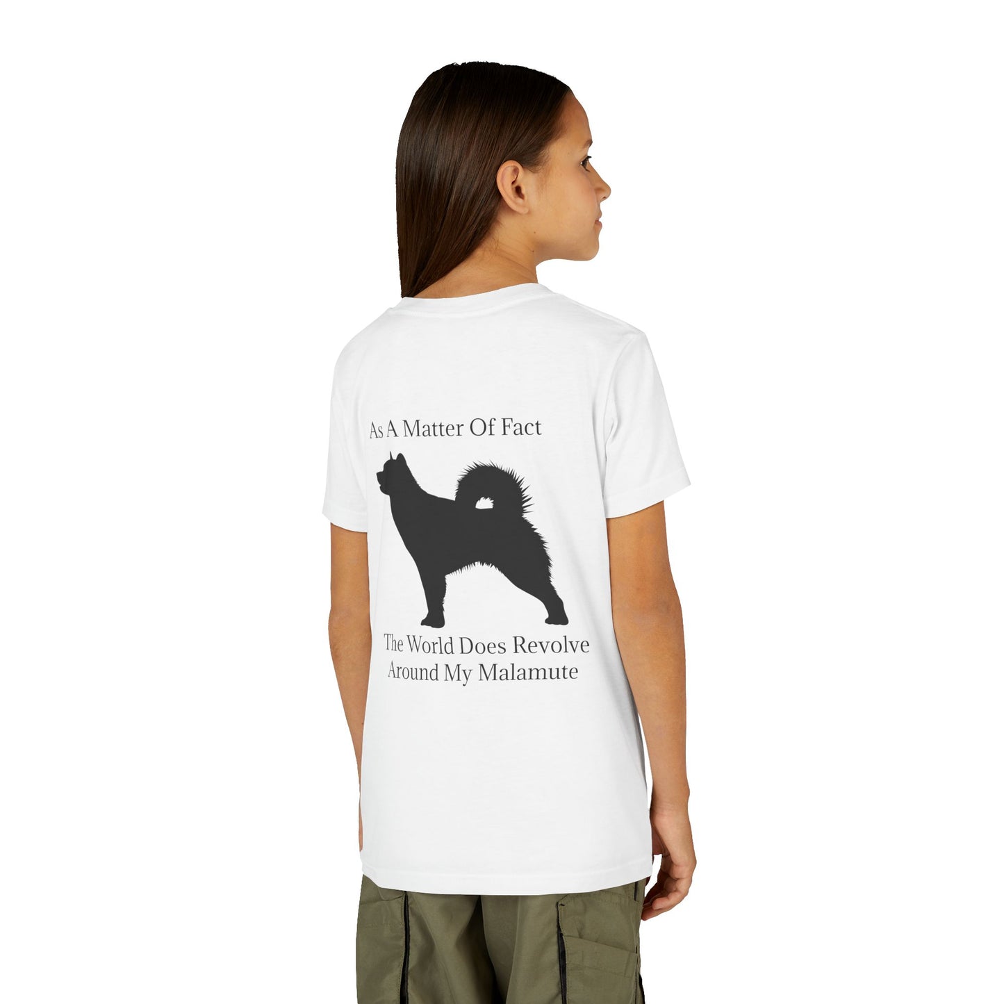 Matter Of Fact Malamute Youth Unisex Short Sleeve Crewneck Tee