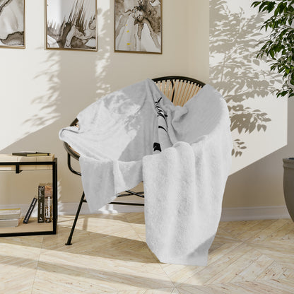 My Heart Beats For Samoyeds Velveteen Microfiber Blanket