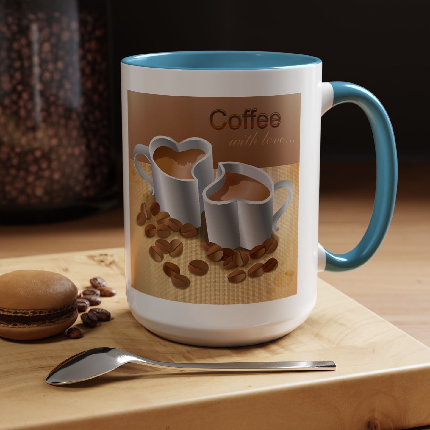 Coffee With Love 2-Tone Coffee Mug