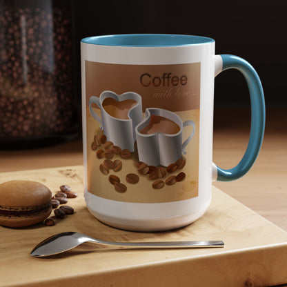 Coffee With Love 2-Tone Coffee Mug