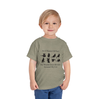 Matter Of Fact Cat Toddler Unisex Short Sleeve Crewneck Tee