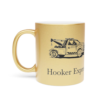 H**ker Express Wheel Lift Tow Truck Metallic Coffee Mug