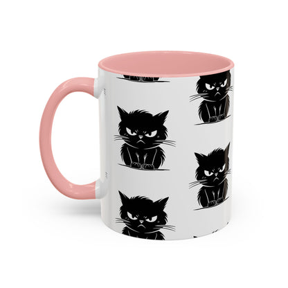 Angry Cat 2-Tone Coffee Mug