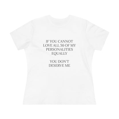 50 Personalities Women's Short Sleeve Crewneck Tee