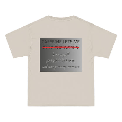 Caffeine Lets Me Men's Short-Sleeve Crewneck Tee