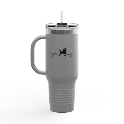 My Heart Beats For Poodles Insulated Travel Mug