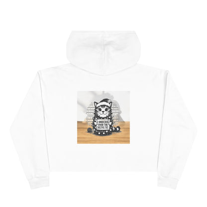 Naughty Cat Women's Crop Hoodie