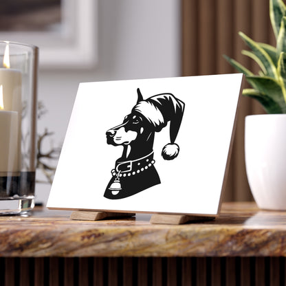 Santa Paws Doberman Ceramic Photo Tile