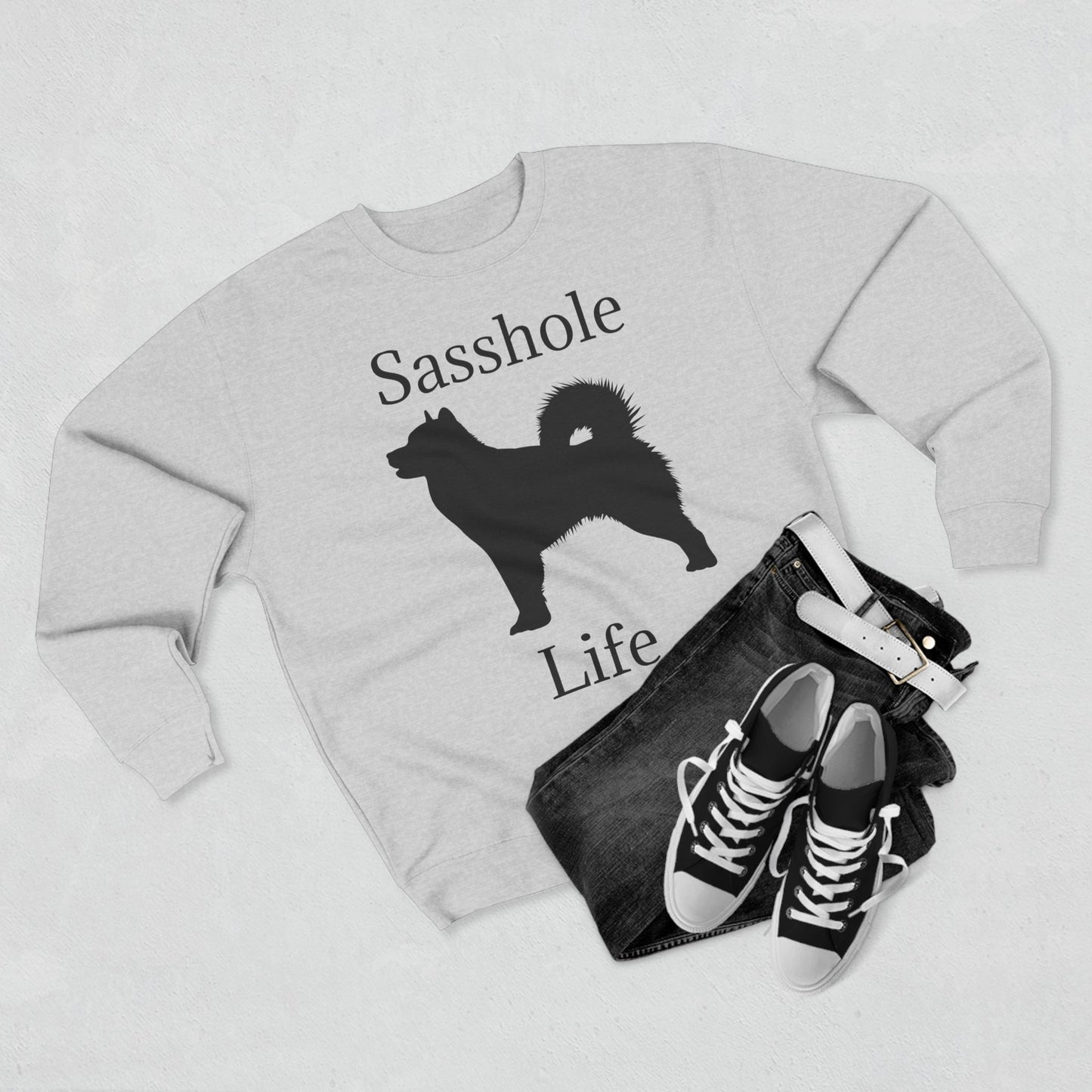 Sasshole Life Unisex Crewneck Sweatshirt