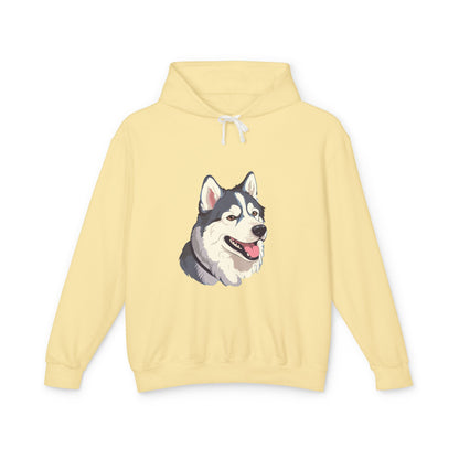 Malamute Head Unisex Lightweight Hoodie