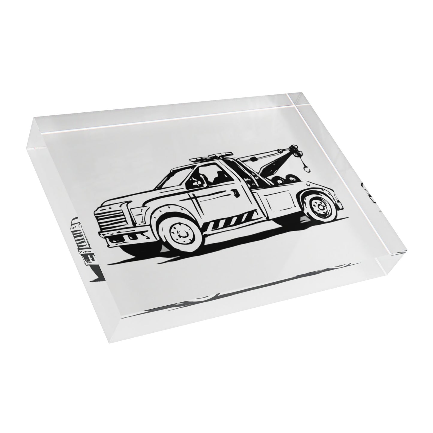 Wheel Lift Tow Truck Acrylic Photo Block