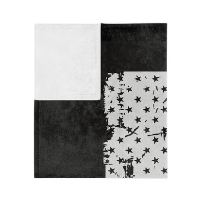 Thin Yellow Line Velveteen Microfiber Blanket