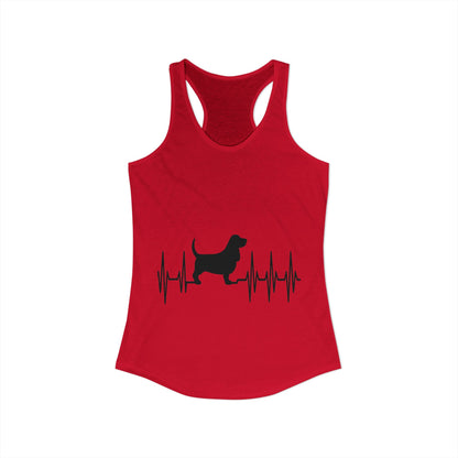 My Heart Beats For Bassets Women's Racerback Tank