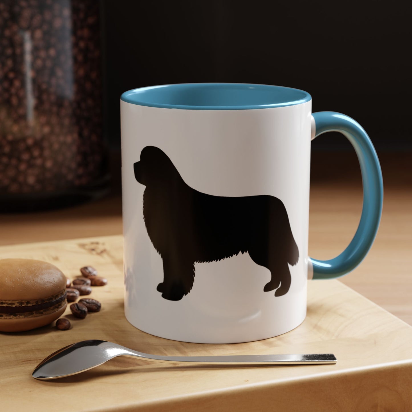 Newfie Silhouette 2-Tone Coffee Mug