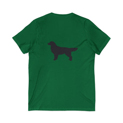 Golden Silhouette Unisex Short Sleeve V-Neck Tee