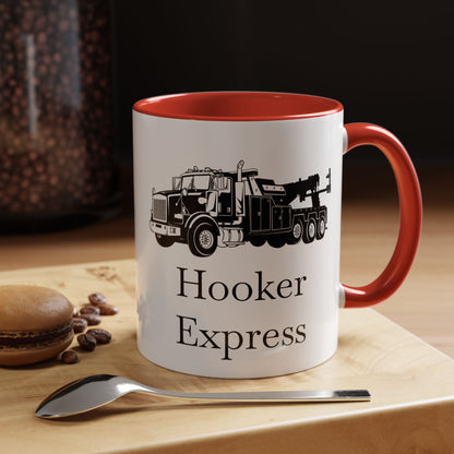 H**ker Express Heavy Tow Truck 2-Tone Coffee Mug