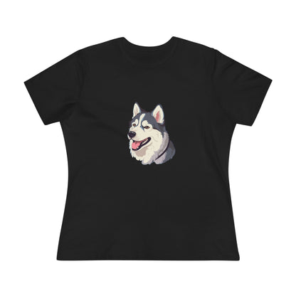 Malamute Head Women's Short Sleeve Crewneck Tee