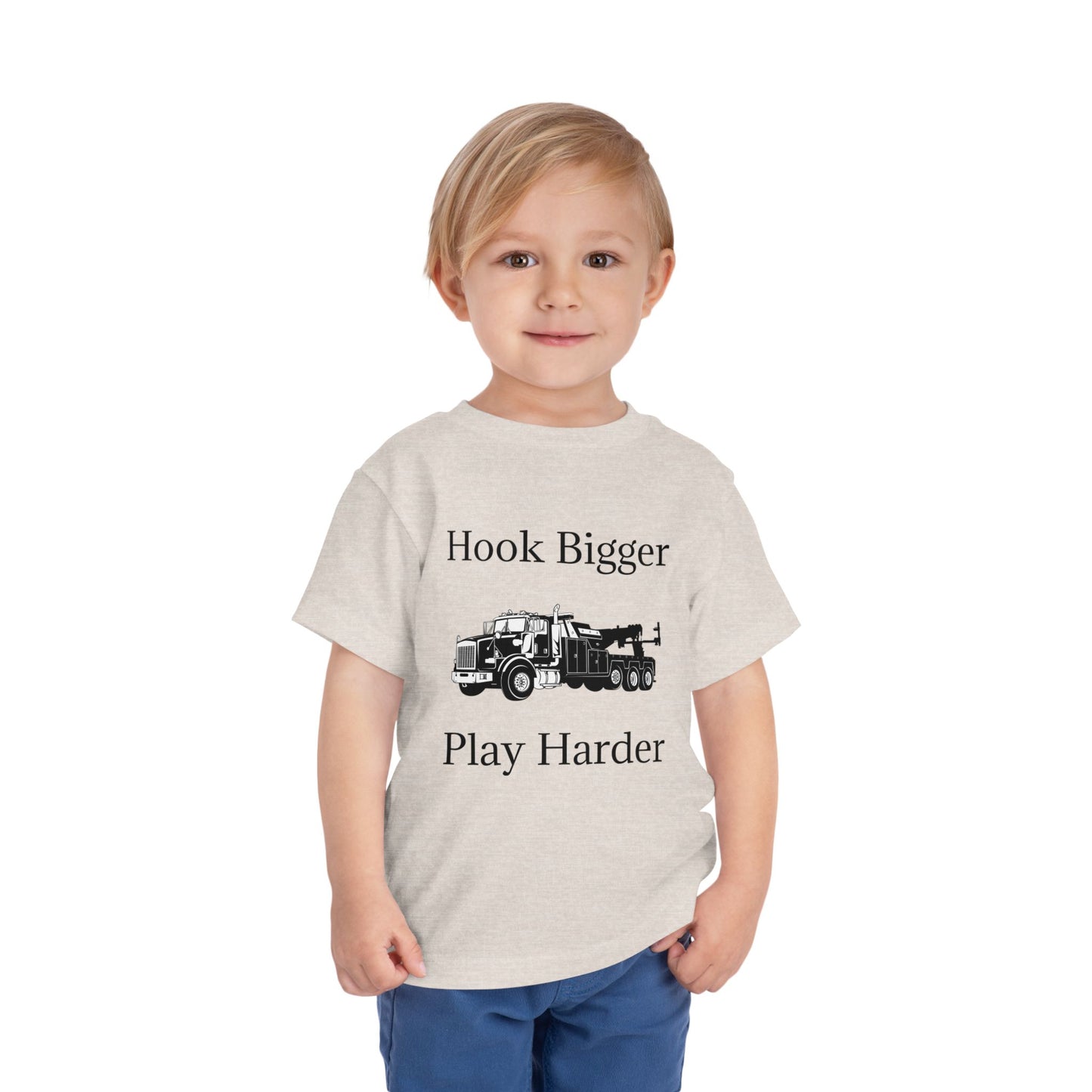 Hook Bigger Toddler Unisex Short Sleeve Crewneck Tee